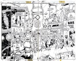 Jim Starlin - Hardcore Station #1 page 16 et 17 Jim Starlin - Planche originale