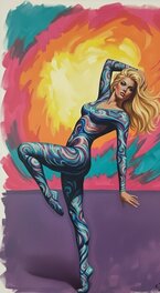 Carlo Jacono - Danseuse psychédélique - Illustration originale