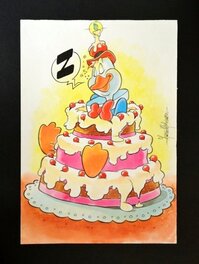 Lara Molinari - Walt Disney - original artwork "Ciccio e la torta" - Illustration originale