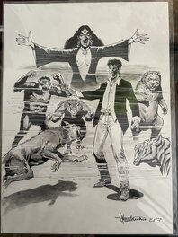 Giuseppe Montanari - Original ART DYLAN DOG - Ballata coi Lupi Mannari ! INEDITO MONTANARI FIRMATO ! - Illustration originale