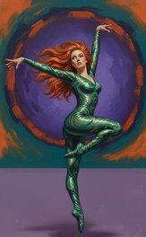 Carlo Jacono - Danseuse psychédélique - Original Illustration