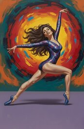 Carlo Jacono - Danseuse psychédélique - Original Illustration