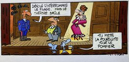 La poursuite sur le pompier