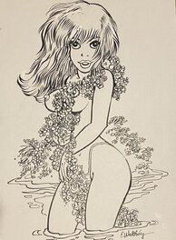 François Walthéry - François Walthéry, illustration originale, Natacha, Portfolio "Les 4 Saisons". - Original Illustration