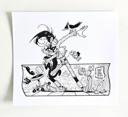 oTTami - Dessin original de l'Inktober 2025 : Gaston Lagaffe par oTTami ! - Original Illustration