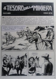 José Ortiz - Ortiz, Tex#541,Il tresoro della miniera , planche n°5 de titre, 2005. - Planche originale