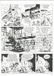 Yoann - SPIROU /  LES GEANTS PETRIFIES - Planche originale