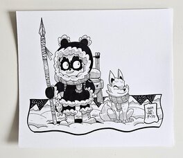 oTTami - Dessin original de l'Inktober 2025 : Panda Arctique par oTTami ! - Original Illustration