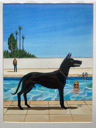 Loustal - Original de couverture "Black Dog" Editions Casterman - Couverture originale