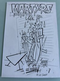 Serge Clerc - Serge CLERC MARTYRS OF POP HOMMAGE TINTIN ET WHAROL - Original Illustration
