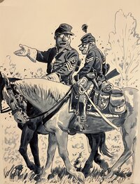 Dominique Bertail - Les Tuniques Bleues - Illustration originale