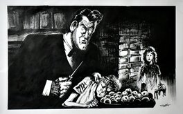 Johann Guyot - La nuit du chasseur - Illustration originale