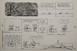 Johnny Hart - B. C. Sunday 1985 - Planche originale