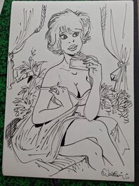 François Walthéry - Natacha joue au lotto - Planche originale