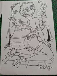 François Walthéry - Natacha  par l arrière - Planche originale