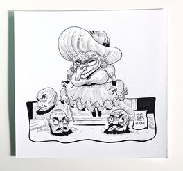 oTTami - Dessin original de l'Inktober 2025 : Yubaba de Chihiro par oTTami ! - Illustration originale