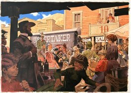 Ralph Meyer - Undertaker se ballade - Illustration originale