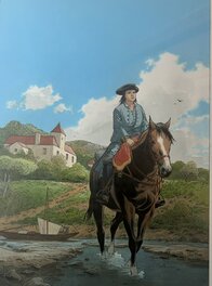 Patrice Pellerin - L’epervier trace sa route - Illustration originale