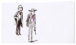 Blutch - Rancho Bravo – Dessin original publié en page 41 de Rancho Bravo – R09 - Illustration originale