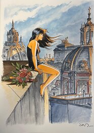 Jim - Commission - Jim - Une nuit à Rome - Original Illustration
