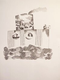 Violet Elzbieta - Je t'envoie ces quelques mots... - Original Illustration