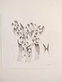 Violet Elzbieta - Le poisson papillon - Original Illustration