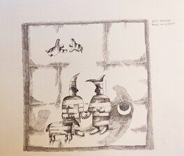 Violet Elzbieta - Petit message pour toi - Original Illustration