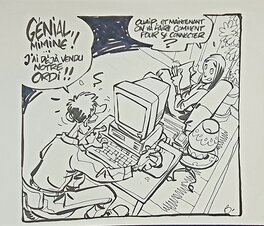 Charb - Dessin de Charb pour le magazine Aucland - Planche originale