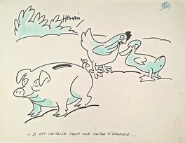 René Hanau - Dessin de René Hanau - Planche originale