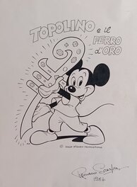 Romano Scarpa - Topolino e il Ferro d'oro - Original Illustration