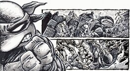 Batman/Tmnt III (#2, planche 9, détail) Batman/Tmnt III (#2, planche 9, détail)