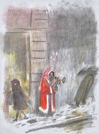 Blutch - Dans la rue - Illustration originale