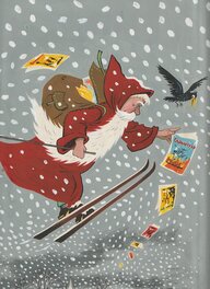 Jean Trubert - Le père noël - Original Illustration