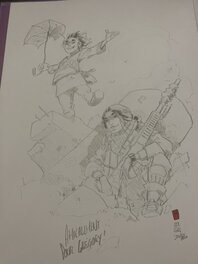 Sébastien Morice - Dédicace Sébastien morice ROJAVA - Planche originale