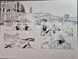 Comic Strip - Western - La vallée des oubliées - double planche