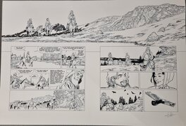 Comic Strip - Western - La vallée des oubliées - double planche