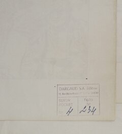 Cachet dargaud au dos de la planche Cachet dargaud au dos de la planche