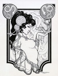 Sorgone et Arhkage - Femme aux serpents - Original Illustration