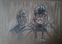 Benoit Dellac - Deux soldats - Illustration originale