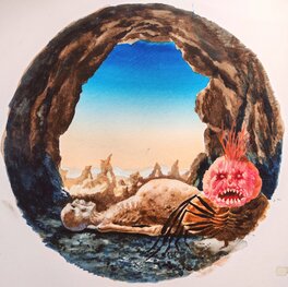 Karel Thole - Karel Thole original art cover for Urania 921 "John Paton - Proteus" (1982) - Original Cover