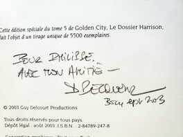 Signature du Scénariste Signature du Scénariste