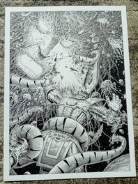 Giorgio Comolo - Planche originale galactus vs ego the living planet / giorgio comolo - Original Illustration