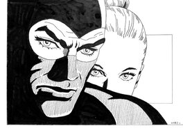 Luciano Bernasconi - Diabolik & Eva Kant - Planche originale