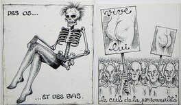 Jean Solé - « Des Os et des Bas & le Cul de la Personalité » – Illustration originale – Jean Solé - Illustration originale
