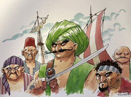 Jean-Luc Masbou - Masbou - Commission De cape et de crocs - Original Illustration