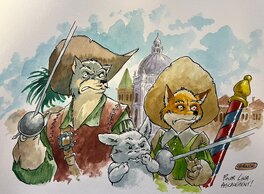 Jean-Luc Masbou - Masbou - Commission De cape et de crocs - Original Illustration