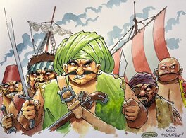 Jean-Luc Masbou - Masbou - Commission De cape et de crocs - Original Illustration