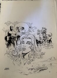 César Spadari - The Murder Victim First Page . SIGNED - Planche originale