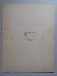 Le Verso de la Planche 2 (3/12) du FANTAX 12 , avec Tampon de Pierre Mouchot