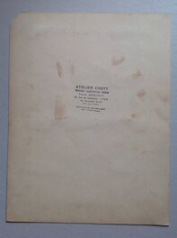 Le Verso de la Planche 4 (5/12) du FANTAX 12 , avec Tampon de Pierre Mouchot